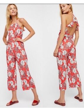Free People Fresh Fields Pleated Jumpsuit.